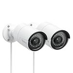 Reolink 5MP PoE CCTV Security Camera with Human/Vehicle Detection, Super HD Bullet Outdoor Indoor IP Camera Support Audio IR Night Vision Remote Access, RLC-510A 2Pack (Update Version of RLC-410-5MP)