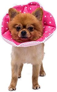 WZ PET Adjustable Dog Cat Cone,Soft Recovery Cat Cone Collar,Dog Protective Collar for Cats and Puppy Surgery,Pink,Small