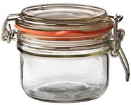 Kilner Round Clip Top Jar 0.125 Litre (125 ml) Airtight Glass Storage Jar for Preserving Spices Dry Foods Reusable