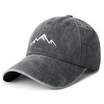 Eoslya Baseball Cap Mens - Peak Embroidery Classic Washed Vintage Relxed Dad Cap Adjustable Summer Sun Hat Sports Strapback Cap for Men Outdoor UK Grey