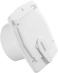 Halotronics RV Square Electrical Cable Hatch for 30 Amp Cords (White)