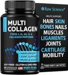 Multi Collagen Pills - Collagen Supplements for Women & Men, Bovine Collagen Bone Supplements, Hydrolyzed Collagen for Skin, Hair & Nails - Made In USA, Gluten Free 90 Multi Collagen Peptides Capsules