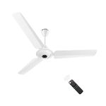 atomberg Efficio Alpha 1200mm BLDC Ceiling Fan with Remote Control | BEE 5 star Rated Energy Efficient Ceiling Fan | High Air Delivery with LED Indicators | 1+1 Year Warranty (Gloss White)