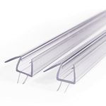 2 X Frameless Shower Door Bottom Seal Sweep Stirp 36 Inch Long for 1/2 Inch Glass,Clear