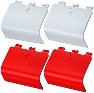 Replacement Battery Cover for Xbox Series X Controller, Batteries Back Shell Door Lid Repair Part Compatible with Pulse Red Xbox Series S & Core Controller Wireless, Remote Battery Backing Pack of 4