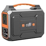 Powkey 100W Portable Power Station 99Wh/ 27000mAh Camping Power Pack,Solar generator with AC/DC/USB/Type C Outlet for Outdoors Camping Travel Fishing Emergency Power Supply Backup Orange