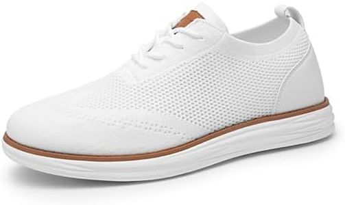 Bruno Marc Men's CoolFlex Breeze Mesh Sneakers Oxfords Lace-Up Lightweight Casual Walking Shoes,Size 6.5,02 White,Grand