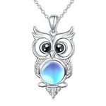 DAOCHONG Owl Necklace 925 Sterling 