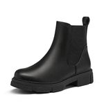 DREAM PAIRS Women's Boots Chelsea Boot Pull On Ladies Fall Fashion Ankle Booties SDAB2205W-E,Size 6,Black,SDAB2205W-E