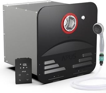 APUS RV Tankless Water Heater, 80,000 BTU Propane On Demand Instant Hot Water Heater with Black Door and Remote, 4.8 GPM, 12V, High Altitude Available, CSA Certified, Compatible with All RVs
