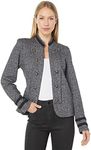 Tommy Hilfiger Band Jacket Marled Black Multi LG (US 12-14)