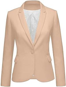 LookbookStore Women Work Blazer Jacket Casual Notched Lapel Plus Size Blazer Jacket Suit Womens Blazers for Work Professional Suit Jackets for Women XXL Women Blazer Sienna Sand Size 20 Size 22