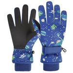 Azarxis Kids Warm Gloves Toddler Winter Snow Ski Mittens for Boys Girls Ourdoor Sports (Royal Blue, 7-9 Years Old)