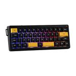 EPOMAKER TH40 40% Layout VIA Mechanical Keyboard, Wireless Hot Swappable Gaming Keyboard, Bluetooth/2.4GHz/USB-C, 44 Keys Gasket Mount Mini Keyboard, RGB Backlit (Black Gold, Wisteria Linear Switch)