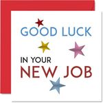 Leaving Cards for Colleagues Women Men - Good Luck New Job - Sorry Your Leaving Good Luck In Your New Job Card, 145mm x 145mm Greeting Cards, Funny Leaving Gifts Congratulations Card