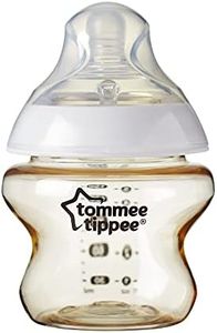 Tommee Tippee Closer to Nature PPSU Newborn Baby Bottle, Super Soft Breast-Like, Slow-Flow Teat with Anti-Colic Valve, BPA-Free, 150ml, Pack of 1, 0 Months and up