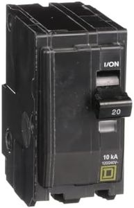 Square D by Schneider Electric QO220CP Square D-QO220CP QO 20Amp Two-Pole Circuit Breaker, No Size, Black