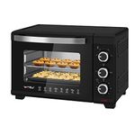 WOLTU Mini Oven 21L, Toaster Oven Electric Oven, Small Oven Countertop Oven with Knobs, 60-Minute Timer, 100-230°C Thermostat, 1280W, Double Glazed Door, Top/Bottom Heating, Black