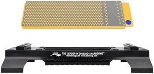 Diamond Machining Technology (DMT) 8-in. DuoSharp Double-Sided Diamond Whetstone Bench Stone, Fine/Coarse Grit Sharpener with Base (WM8FC-WB)