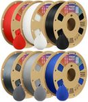 OVERTURE PLA Filament 1.75mm PLA 3D Printer Filament, 6kg Cardboard Spool (13.2lbs), Dimensional Accuracy +/- 0.02mm, Fit Most FDM Printer (6 Color)