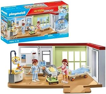Playmobil 71616 Chambre de maternité - Action Heroes - Comprend Deux Personnages, Un bébé et de Nombreux Accessoires - Dès 4 Ans