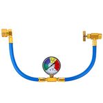 WINOMO Auto 1/2 ACME R134A Air Conditioning Refrigerant Charging Hose with Gauge