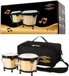 Glory Bongo Drums 4” and 5” Wood Pe