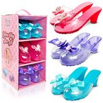 Little Fairy Princess Dress Up Shoes - 3 Jelly Shoes, Kids, Soft Princess Shoes For Girls Age 3-6 Years, Little Girls Shoe Storage Box, Fancy Dress, Toys