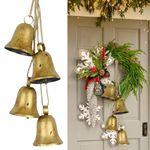 Bell, door decor, Christmas Decor Cow Bell Door Decor Gold Bell Bells for Christmas Tree Decorative Bells Christams Gifts