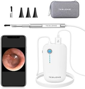 Teslong Otoscope iPhone, 4.3mm HD Inspection Camera, Ear Microscope, 6 Adjustable LED Lights with Ear Wax Removal Tools, Works with iPhone, iPad & Android