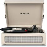 Crosley Voyager Portable Turntable - Bluetooth Record Player, 3-Speed Suitcase Vinyl Player, Home Turntables for Vinyl Records, Built in Stereo Speakers & Bluetooth Receiver, AUX Input, Dune