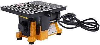 Mini Table Saws, 4500rpm Portable Mini Bench Saw Mini Desktop Electric Saw Cutter 100mm Saw Blade Diameter with 3 Blade Suitable for Cutting Wood, Glass, Stone