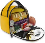 Gloppie Insulated Lunch Bag Women, 8L Resusable Lunch Box Cooler Bag Thermal Lunch Tote Bags for Men Kids Girls Adults Ladies, Yellow