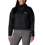 Columbia Women's Flash Challenger Cropped Windbreaker, Black, X-Large