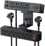 2 in 1 Desktop Edge Power Strip,Rem