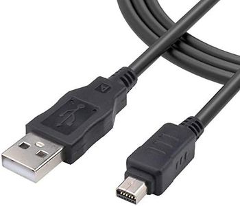 Sqrmekoko USB Interface Charging and Data Transfer Cable for Olympus Stylus Tough TG 860 TG 870 TG 830 TG 630 Cameras, black