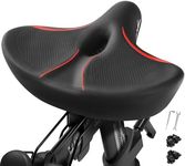 Oversized Bike Seat for Peloton Bike & Bike+, Comfort Bicycle Seat Replacement for Men & Women, Extra Wide Bike Saddle Compatible with Peloton, Echelon, Exercise, Electric, Cruiser Bikes