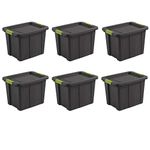 Sterilite 15253V06 18 Gallon/68 L Latching Tuff1 Tote (6 Pack)