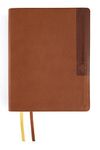 Niv, Journal the Word Bible (Perfect for Note-Taking), Large Print, Leathersoft, Brown, Red Letter, Comfort Print: Reflect, Take Notes, or Create Art Next to Your Favorite Verses