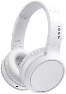 PHILIPS Auriculares Inalámbricos de Diadema con Micrófono/Bluetooth, Aislamiento de Sonido, 29h de Reproducción, Carga Rápida/Cascos Inalámbricos H5205WT/00, Blanco (White)