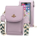 LITOON CrossBody Bags with Touchscreen Cell Phone Purse Window Zipper Pocket,RFID Blocking Card Holder iPhone bag for Women, Cross Body Rfid Cards Wallet (010), Casual