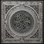 From Plain To Beautiful In Hours 225as-24x24-10 Steampunk PVC 2' x 2' Peel and Stick Ceiling Tile (Covers/40 sq.ft.), Antique Silver, 10