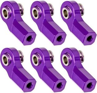 Fraizoe RC 6PCS M3 Tie Rod End Joint Bend Ball Head Holder Linkage Aluminum 4.8mm Ball Cup Compatible with 1/10 Axial SCX10, Traxxas TRX-4, Tamiya CC01, Redcat Gen7, HSP RC Crawler/Trucks (Purple)