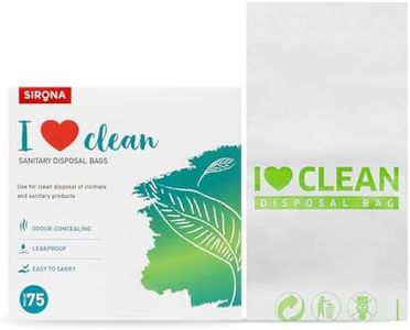 Sanitary Feminine Hygiene Product & Diapers Disposal Bags 100% Oxo Biodegradable Leak-Proof by SIRONA (75 Bags)