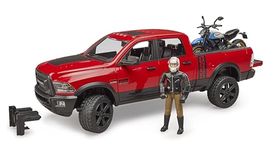 RAM 2500 Power Wagon Pick Up Truck with Ducati Scrambler Desert Sled and Rider