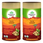 ORGANIC INDIA Tulsi Ginger - 100 Grams (Pack Of 2) - Earl Grey, Loose Leaves