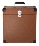 Crosley CR401-TA Record Carrier Case for 30+ Albums, Tan