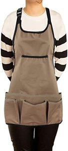 PATILWON Gardening Apron for Women with Pockets Potting Shed Aprons Greenhouse Accessories Gifts for Gardeners