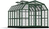 Palram - Canopia Rion Prestige 8 Ft. x 12 Ft. Greenhouse, Large Clear Twin Wall Polycarbonate Heavy Duty Green House DIY Kit for Walk-in for Outdoors with Window Vent (Green w/ Clear Walls)