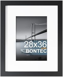 BONTEC de Marco de Fotos 28cm x 36cm para Pared y Sobremesa, Portarretratos de Diseño Clásico con Cubierta de PET, Presentación Horizontal y Vertical, 1 Paquete